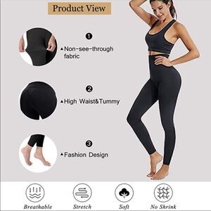 NWT Tummy control high waist fleece leggings gray